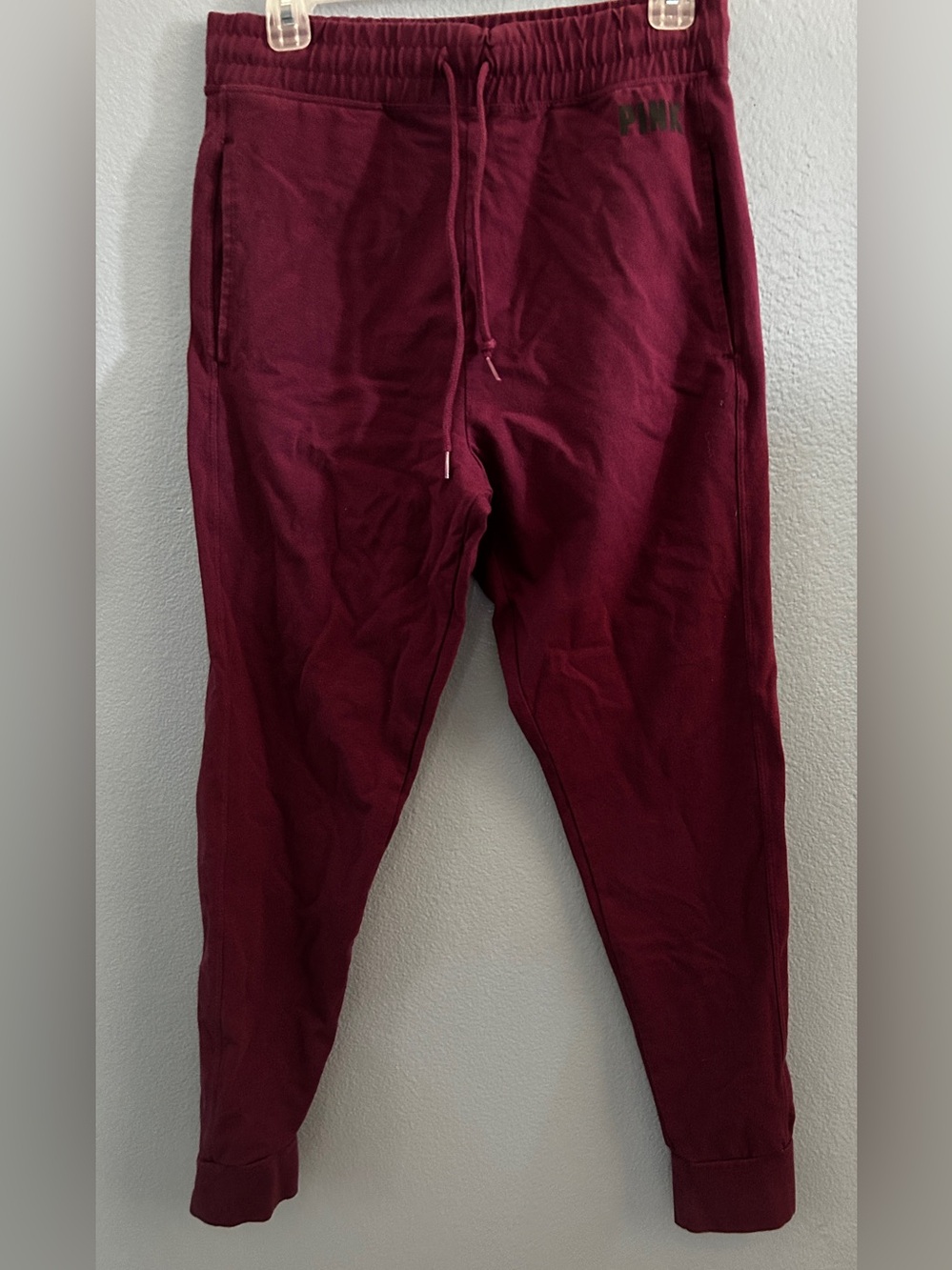 PINK Victoria's Secret Maroon Women’s Jogger Sweatpants Size L